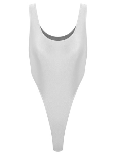 Einteiliger Damen Gymnastik Workout Badeanzug Trikot hochgeschnittener Tanga Body - Bild 17 von 101