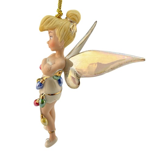 Lenox China 2016 TINKERBELL Xmas Tree Ornament All Wrapped up Tink Disney MIB - Picture 5 of 11