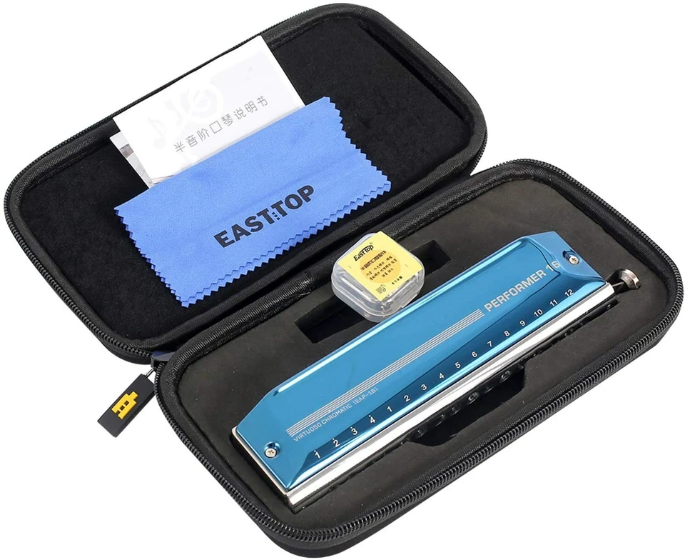 EASTTOP 16holes Chromatic Mouth Organ Harmonica Professional Harmonica US Stock - Image 3 of 4