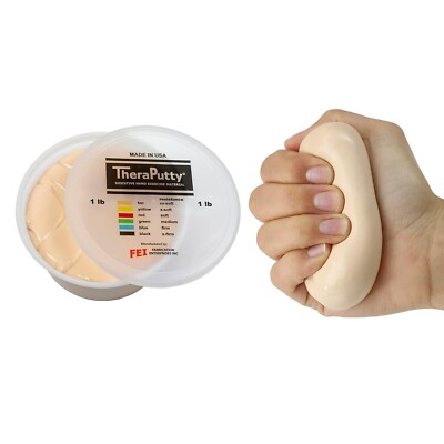 CanDo TheraPutty Standard Hand Exercise Putty For Rehabilitation, Exercises, 1lb