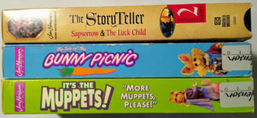 3 VHS lot It's the Muppets More Please Bunny Picnic Jim Henson's Storyteller - Foto 2 di 12