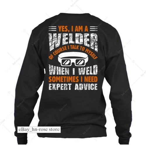 Funny Welding Design Metal Worker Welder Blacksmith Fabricator Long Sleeve Shirt - Picture 3 of 4