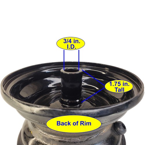 6" Tiller RIM WHEEL 6x3.25 fits 4.10/3.50-6 13x5.00-6 15x5.00-6 15x6.00-6 Tires - Picture 3 of 23