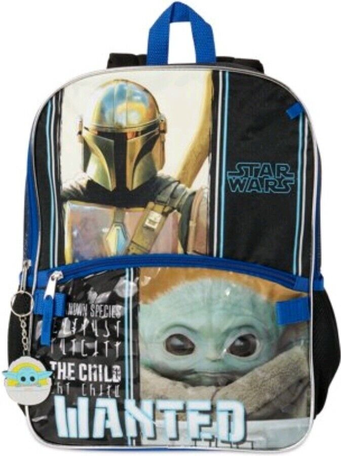 Star Wars Mandalorian Baby Yoda 5 Piece 16 Inch Backpack Set 