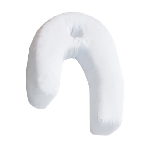 U-Shaped Side Sleeper Pro Air Neck & Back Pillow White Therapeutic Solid-Pillow - Picture 3 of 6