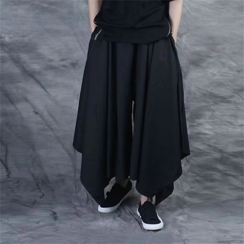 Harajuku Pants For Men 2024 Autumn New Loose Solid Color Wide Leg Harem Pant - Picture 17 of 22