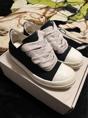 靴 rick owens ramones jumbo lace Rick Owens DRKSHDW Jumbo Lace High Black Men's - DU01B7800