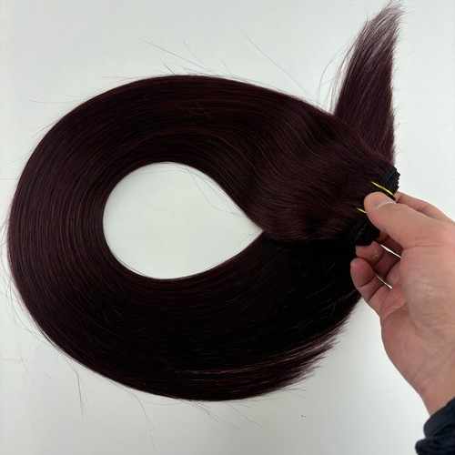 Weft Human Hair Extensions Sew in  Wefts Premium Remy Hair Weave Full Head 100gr - Picture 127 of 130
