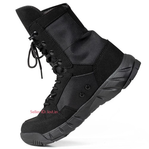 Men's Outdoor Army Military Tactical Work Boots Desert Leather Combat SWAT Shoes - Picture 7 of 19