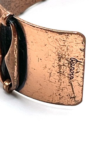 Matisse Renoir Brutalist Modernist Espan Copper Cuff Bracelet Vintage Book Piece - Picture 4 of 8