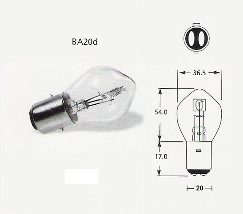 6 volt 35/35 watt Ba20d Bosch type classic car head lamp bulb 393 (Pair) - Picture 1 of 7