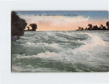 Postcard Canadian Rapids Above the Niagara Falls Ontario Canada