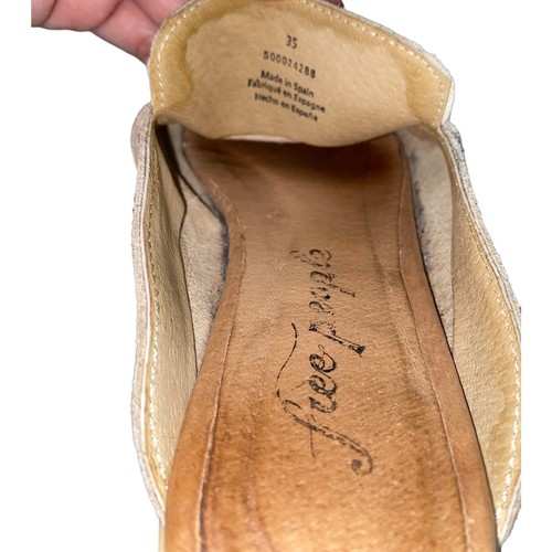 Free People Womens Sz 35 US 4.5 /5 Loafers Tan Nude At Ease Slide On Suede Mule - Picture 3 of 6