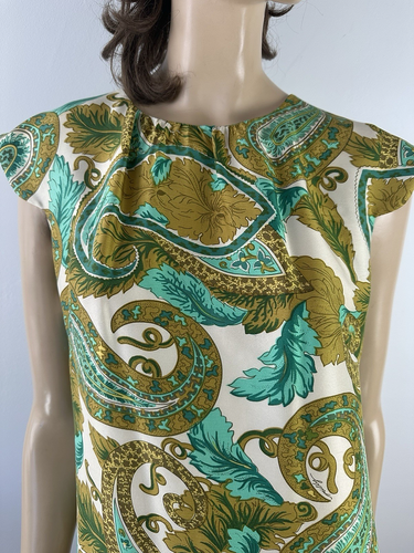 NEU OHNE ETIKETT MILLY OF NEW YORK PAISLEY SEIDE FLÜGELÄRMEL ETUIKLEID MINIKLEID GRÖSSE 4 - Bild 3 von 11