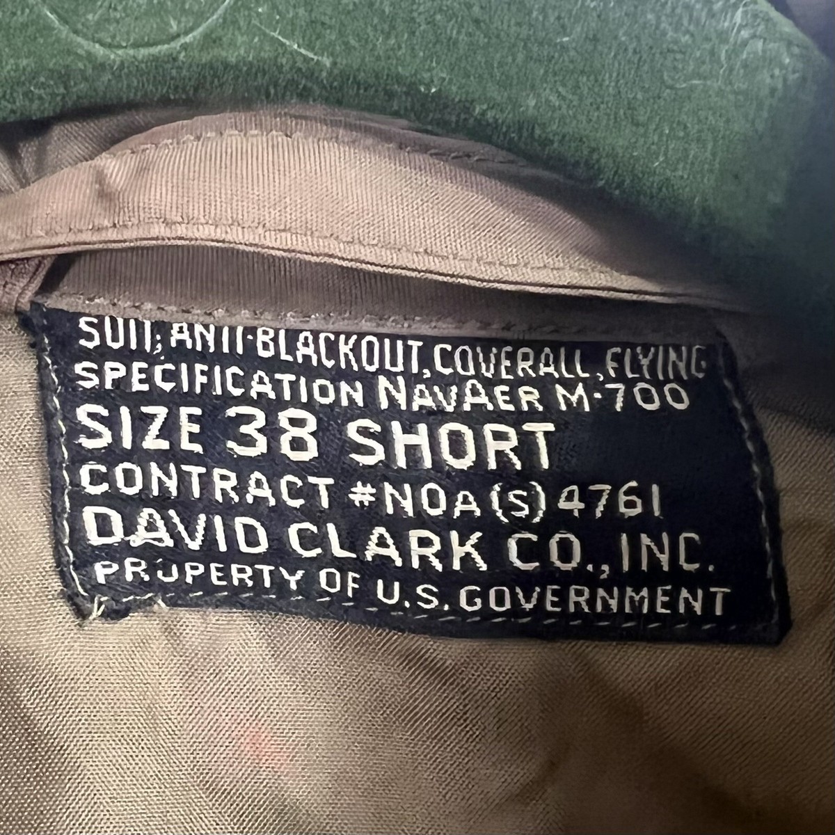 WW2 M-700 Z2 Coverall Flying Suit Anti Blackout USA Military