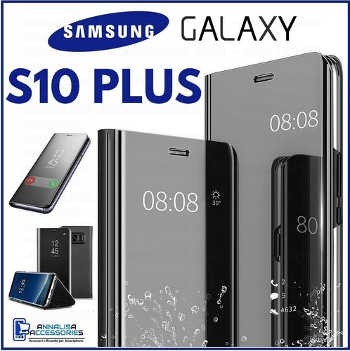 HANDYHÜLLE CLEAR VIEW FÜR SAMSUNG GALAXY S10 PLUS SCHUTZ COVER SPIEGEL FLIP CASE - 第 1/10 張圖片
