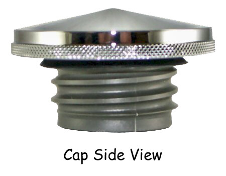 2 X BILLET POINTED GAS CAPS FOR 1982 AND LATER  HARLEY SOFTAIL DYNA  ETC  - Picture 2 of 2