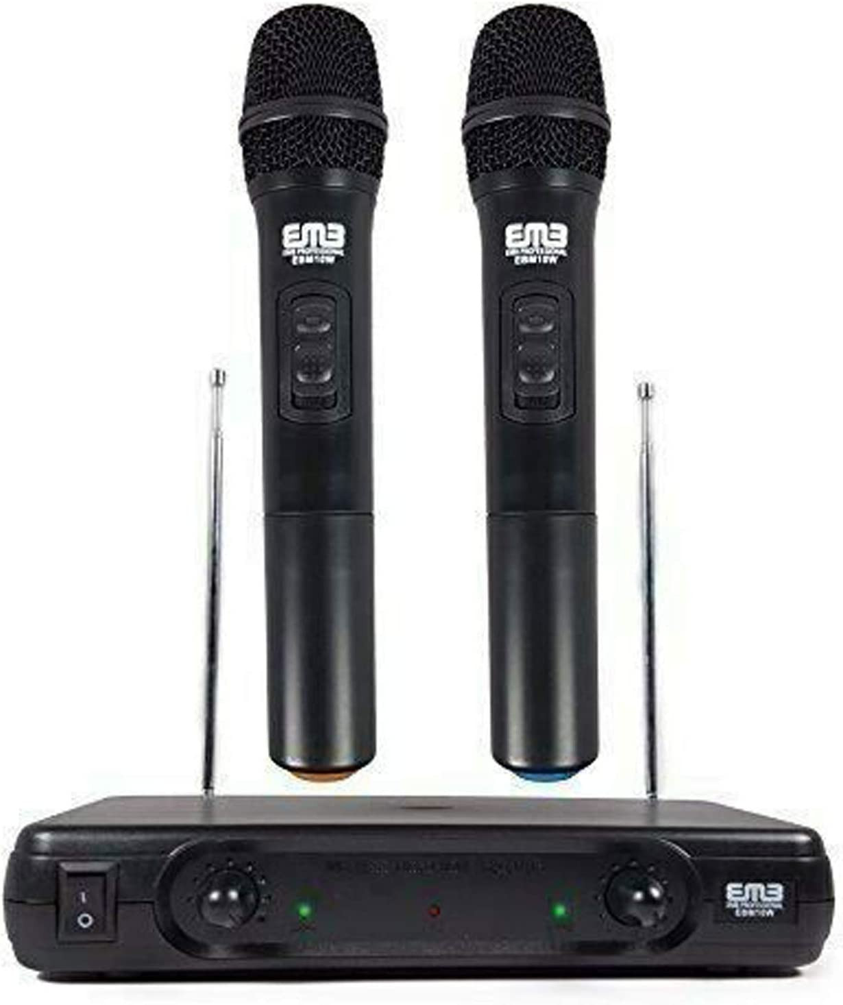 Pro EBM10W Professional Dual VHF Wireless Handheld Microphone System