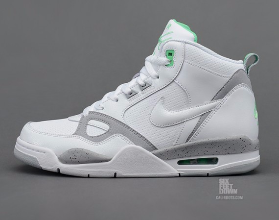 Nike Flight '13 Mid - White/Stadium Grey/Poison Green Nike Flight '13 Mid - White/Stadium Grey/Poison Green