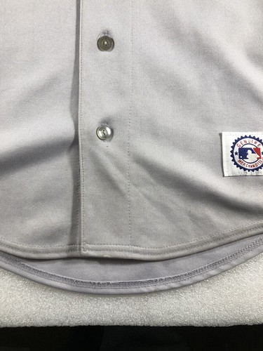 Maglia Derek Jeter Vintage Majestic New York Yankees #2 Grigio Uomo Taglia M Thrashed - Foto 2 di 20