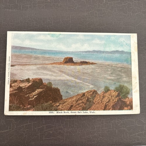 Antique Postcard Black Rock, Great Salt Lake, Utah UT Pub. Frank S Thayer