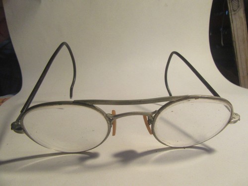 Antique Vintage B&L Bausch Lomb Round Wire Rim Metal Work Glasses 24 44 - Picture 10 of 17