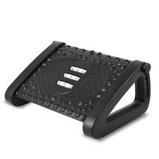 YSSOA Under Desk Footrest Tilt Gaming Desk Foot Stool Black Adjustable Footre...