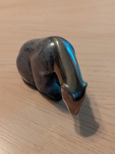 Vintage Loet Vanderveen Patin Bronze Bär Skulptur 