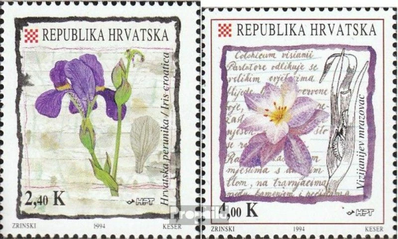 Kroatien 276-277 (kompl.Ausg.) postfrisch 1994 Einheimische Flora - Bild 1 von 1