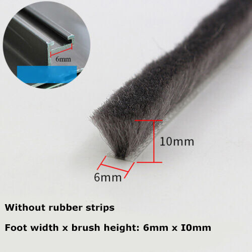 1~10mDoor Window Seal Brush Pile Draught Excluder Dustproof Weather Strip Filler - Bild 3 von 12