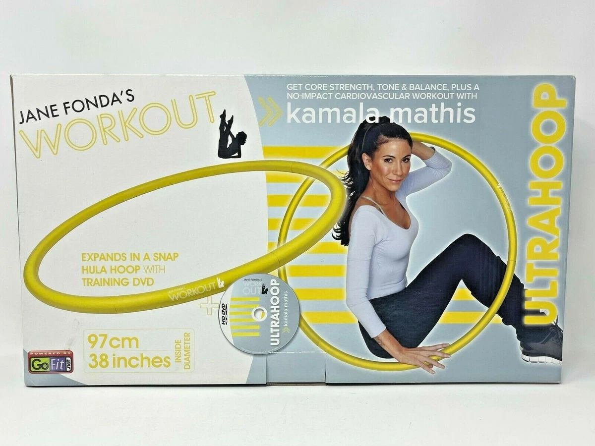 New Jane Fonda s Workout Ultrahoop Kamala Mathis Hula Hoop Training DVD Core