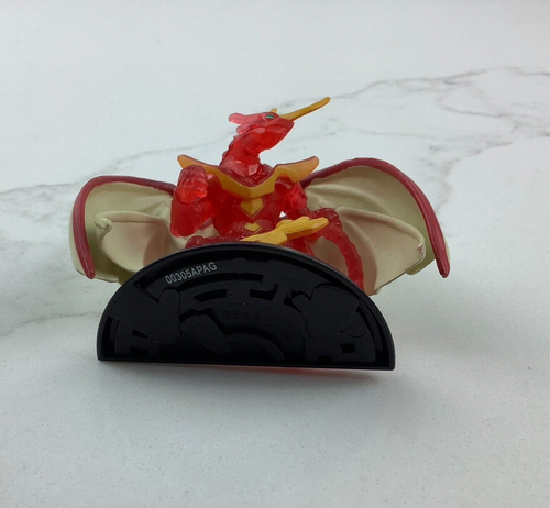 Bakugan Helix Dragonoid Red Pyrus Figure Translucent 2" - Picture 7 of 8