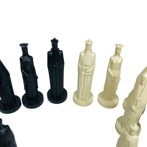 Vintage 1962 Conqueror Mittelalter Skulptur Schachspiel von Peter Ganine Hergestellt in den USA - Bild 3 von 21