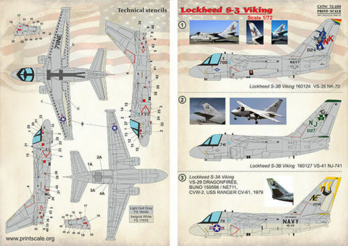 Escala de impresión 72-289 Lockheed S-3 Viking Navy - escala 1/72 - Imagen 8 de 12