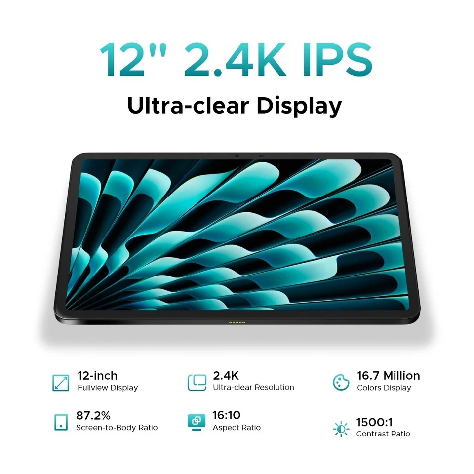 DOOGEE T40 Pro Tablet Ultradünn 12" 2,4K Display Android 14 20GB+512GB 10800mAh - Bild 3 von 4