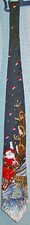 CHRISTMAS SANTA IN SLEIGH MENS 100 SILK NECK TIE NEW