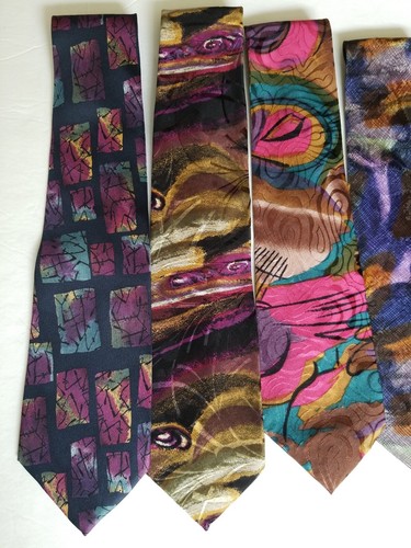 LOT OF 8 SILK NECKTIES FRATELLI BUGATTI J.BLADES RUFOLO NIPON LATINI - Picture 5 of 12