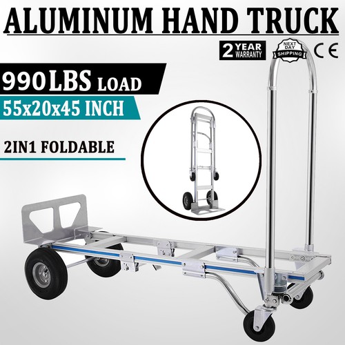 Heavy Duty Aluminum Hand Truck Convertible Folding Dolly Cart Stair Climber Cart - Picture 9 of 72