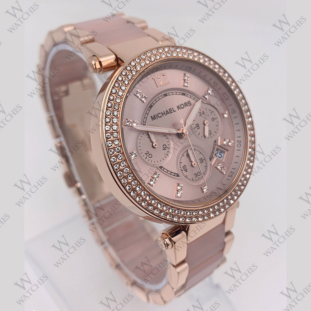 Michael Kors MK5896 Women's Parker 39mm Case Rose Gold Blush