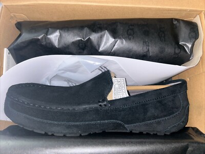 Ugg Australia 1003419 Men`s Alder Slipper Black Shoes Size 8 New In Box NWT Nib