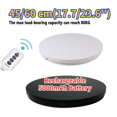 Max 80KG 45/60CM Rechargeable Show Holder Electric Turntable 360° Display Stand