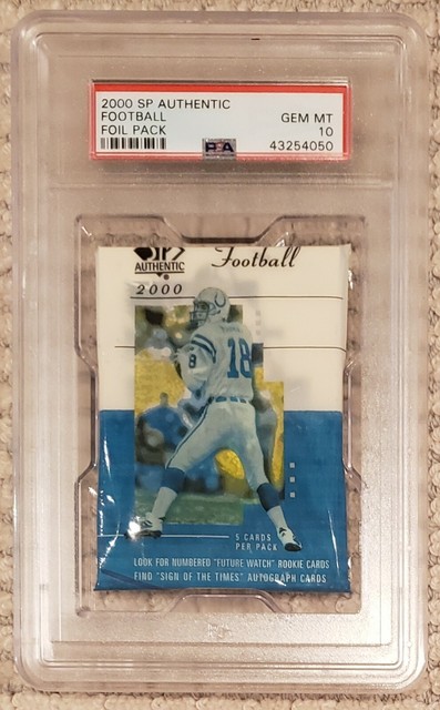 2000 SP Authentic Football Foil Pack - PSA 10 GEM MINT - Tom Brady RC Rookie?!