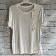 NEW WITH TAGS A NEW DAY WHITE RIBBED SHIRT SLEEVE SHIRT XXL WHITE