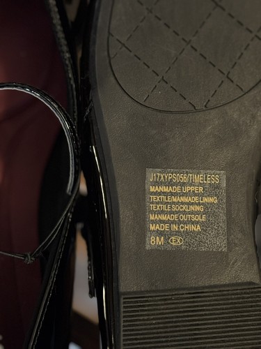 Balletto donna Jellypop Timeless nero slip on piatto con cinturino-fibbia scarpe comode - Foto 8 di 8