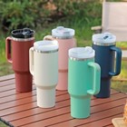 40 oz Tumbler with Handle and Straw Lid | Insulated Cup Stainless Steel