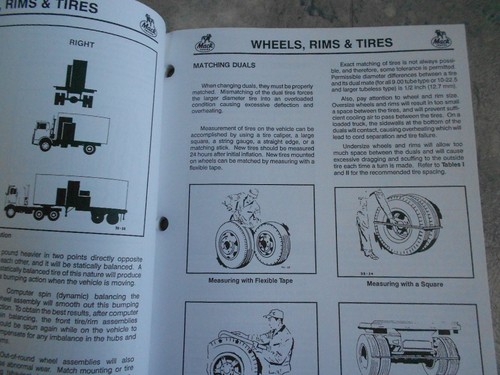 1998 MACK HEAVY TRUCK WHEELS RIMS TIRES SERVICE SHOP MANUAL ORIGINAL 15-101 OEM - Picture 4 of 11