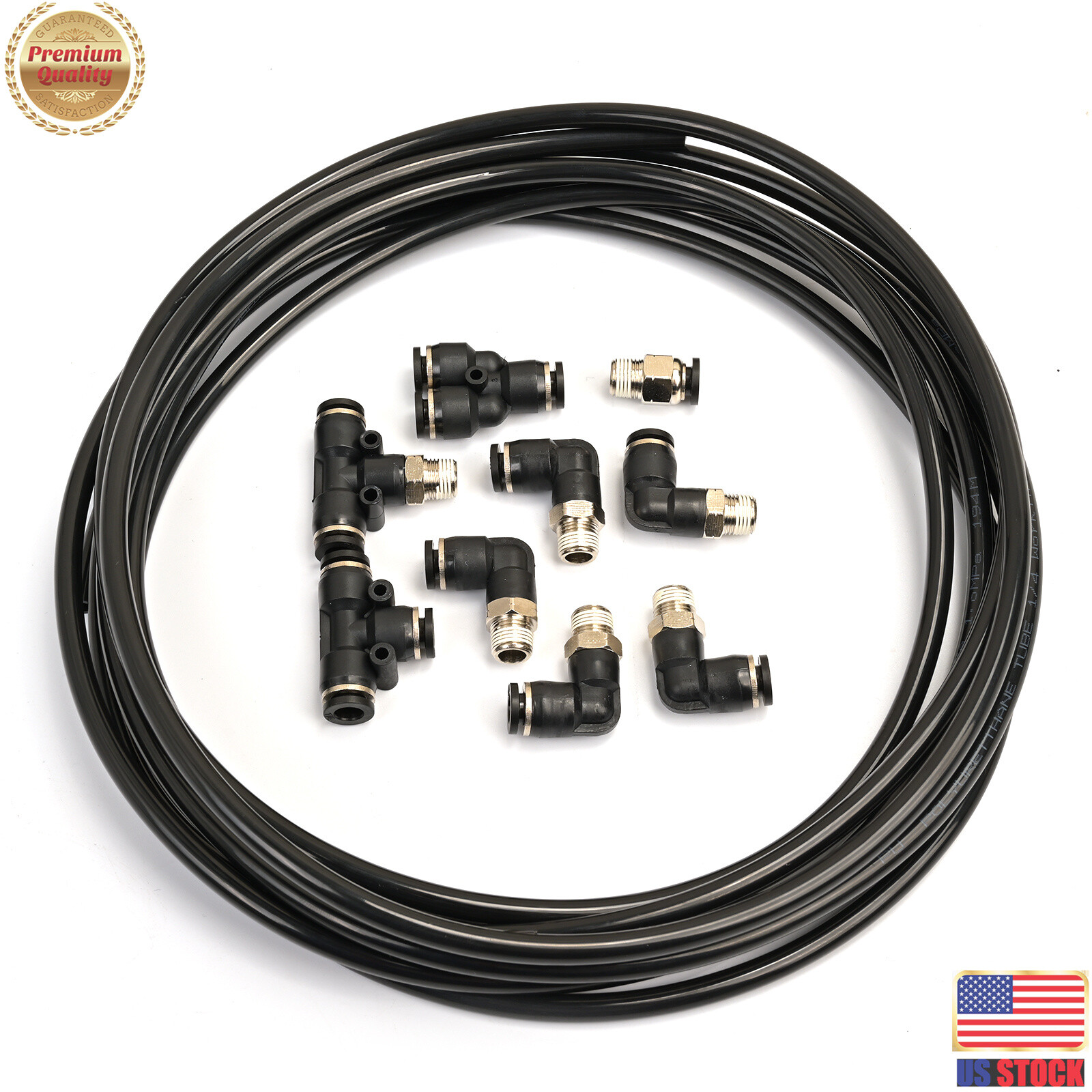 PUSH LOCK Vacuum Fitting Kit Wastegate & Solenoid Replace for Turbo