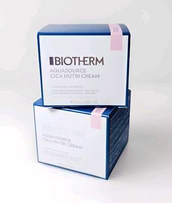 2x 50 ml Biotherm Aquasource Cica Nutri Cream 100 ml Neu & Originalverpackt 