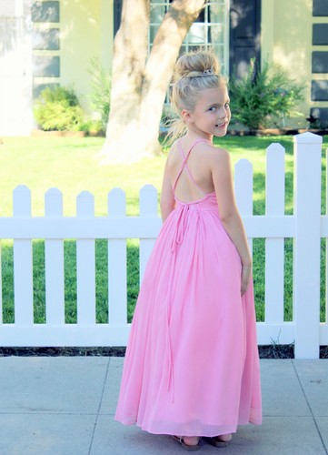 Chiffon Flower Girl Dresses Wedding Pageant Dress Formal Birthday Girl Dresses - Picture 3 of 75