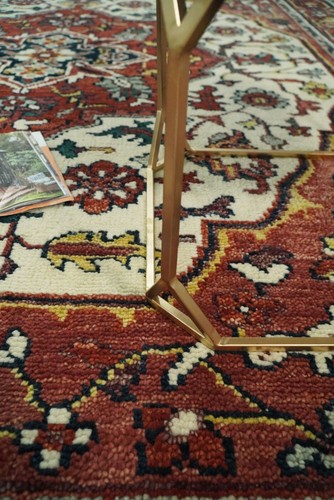 Handgeknüpfter Elfenbein und Rost Antik Traditionell Wolle Vorleger Wohnzimmerteppich - Bild 43 von 65